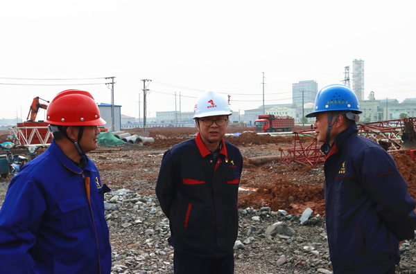 公司黨委書記王伍升到銅基新材料項目檢查指導工作 公司黨委書記王伍升到銅基新材料項目檢查指導工作